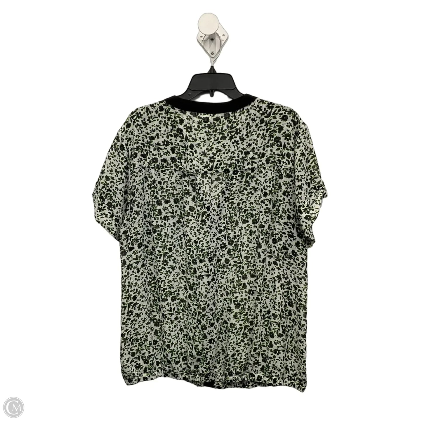 Blouse Short Sleeve By Torrid In Black & Green, Size: 3x