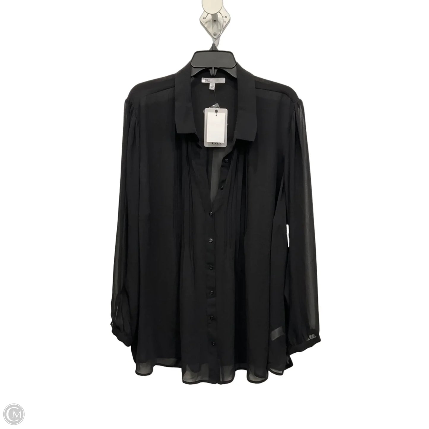 Blouse Long Sleeve By Dr2 In Black, Size: 3x