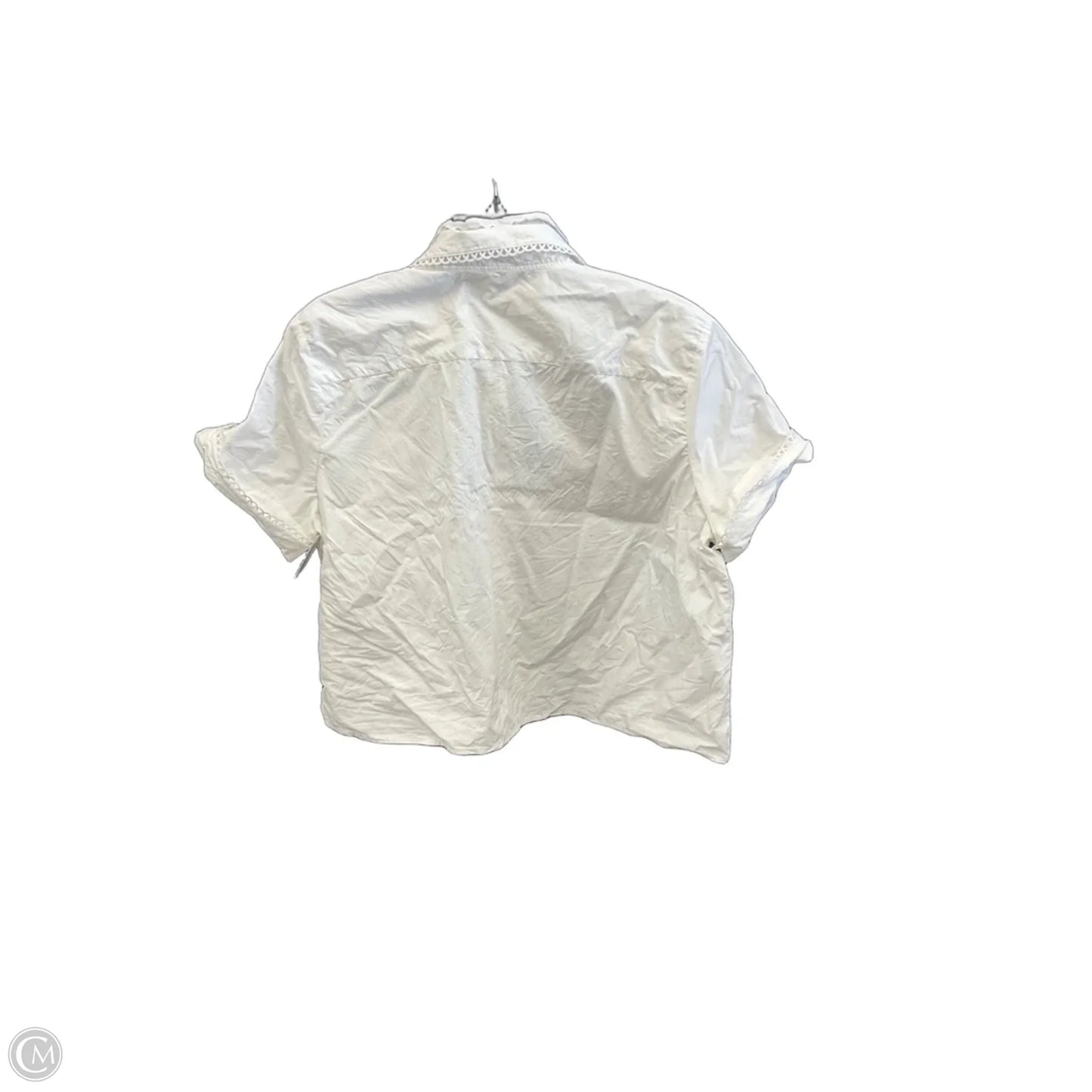 Blouse Short Sleeve By J. Crew In White, Size: Xl