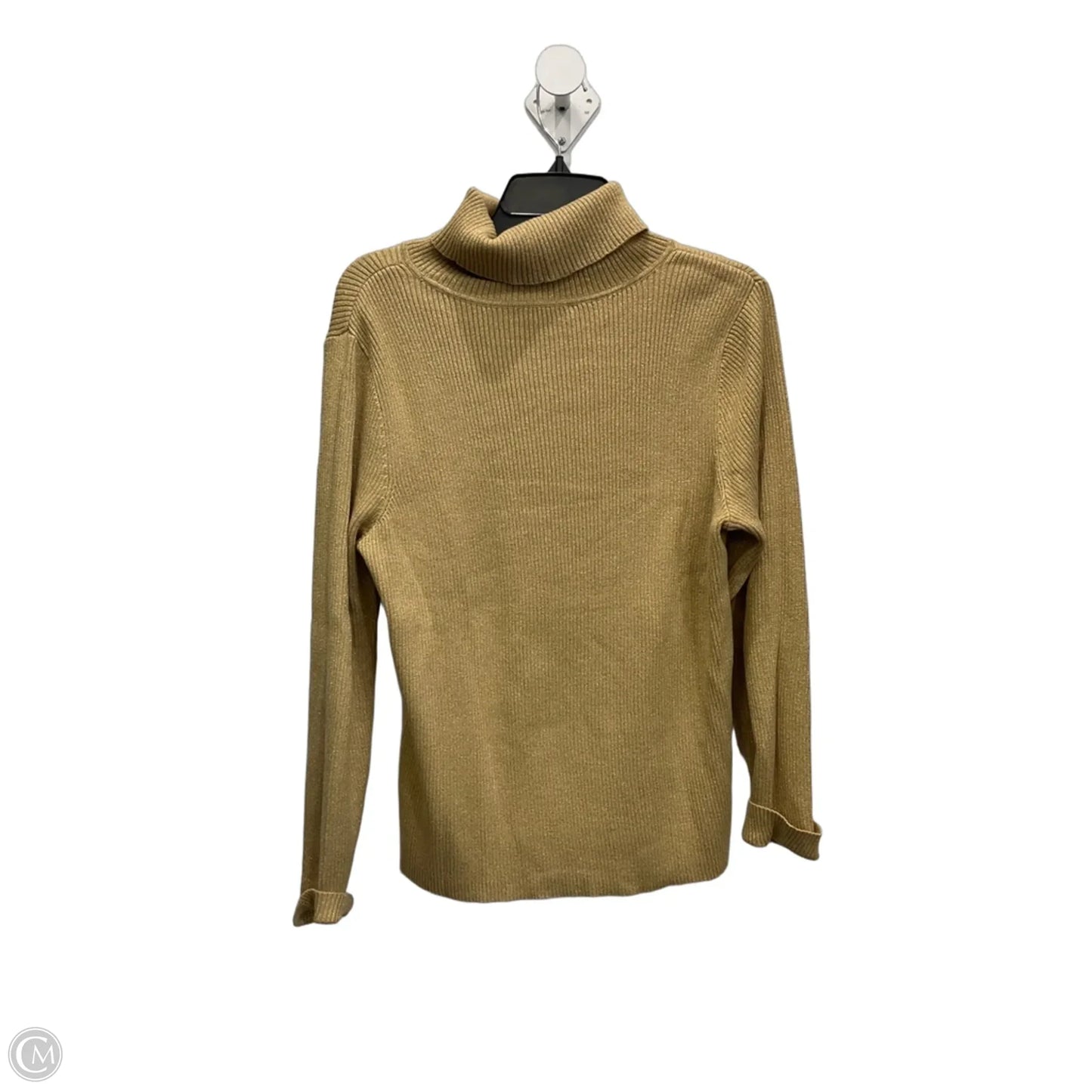 Top Long Sleeve By Lauren By Ralph Lauren In Gold, Size: 1x