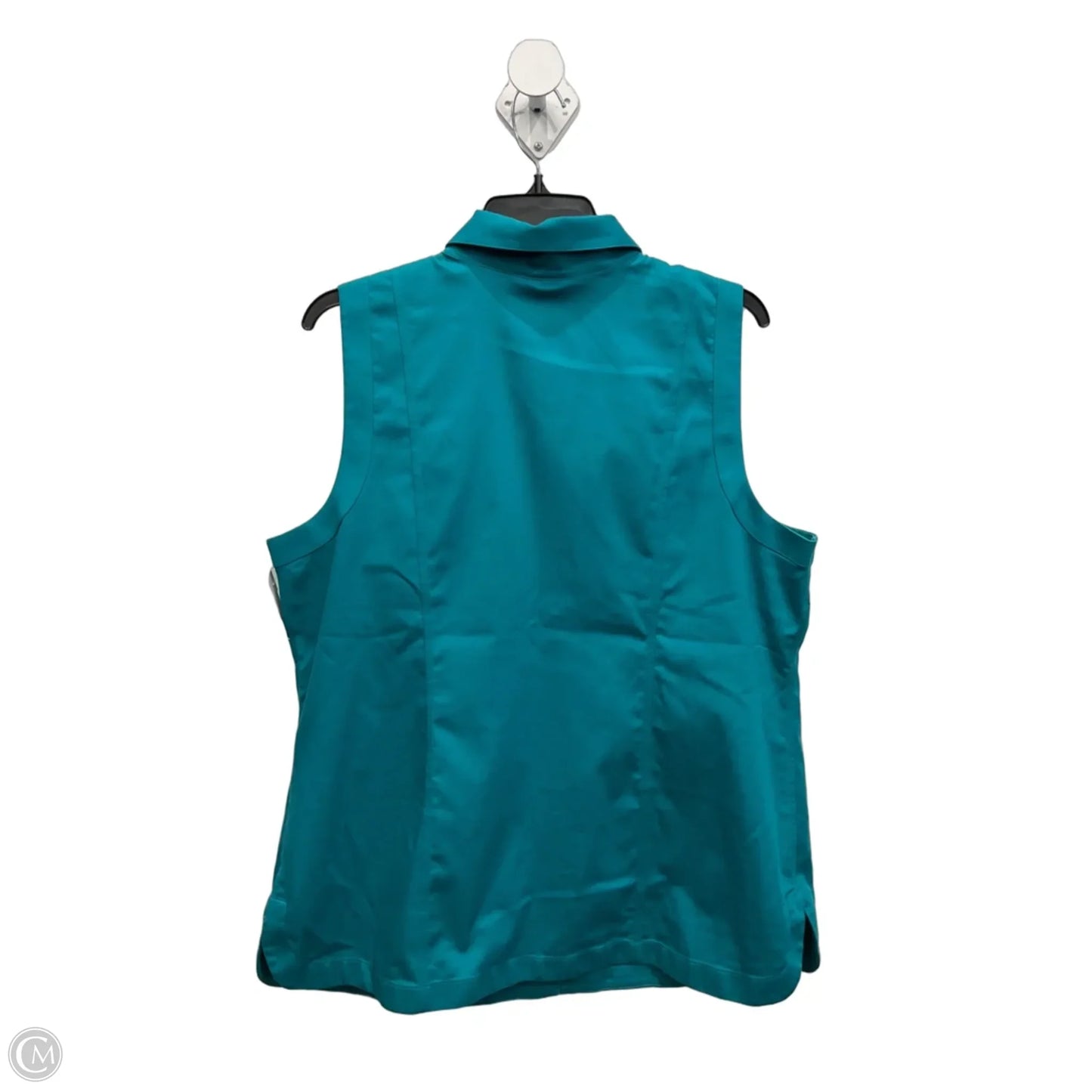Blouse Sleeveless By Chicos In Teal, Size: Xl