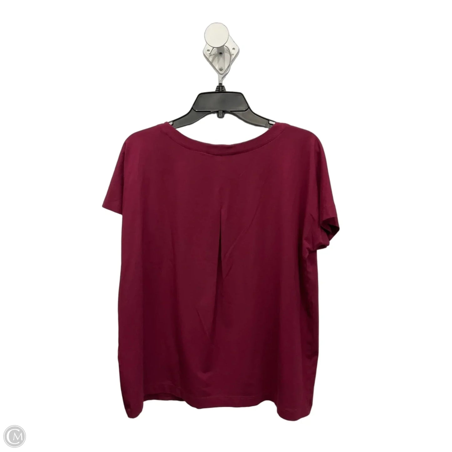 Top Short Sleeve Basic By J. Jill In Maroon, Size: L