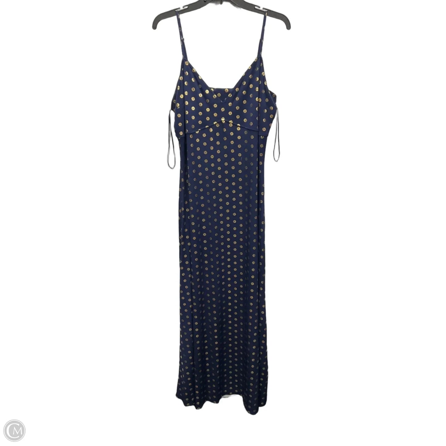 Dress Casual Maxi By Michael By Michael Kors In Blue & Gold, Size: Xl