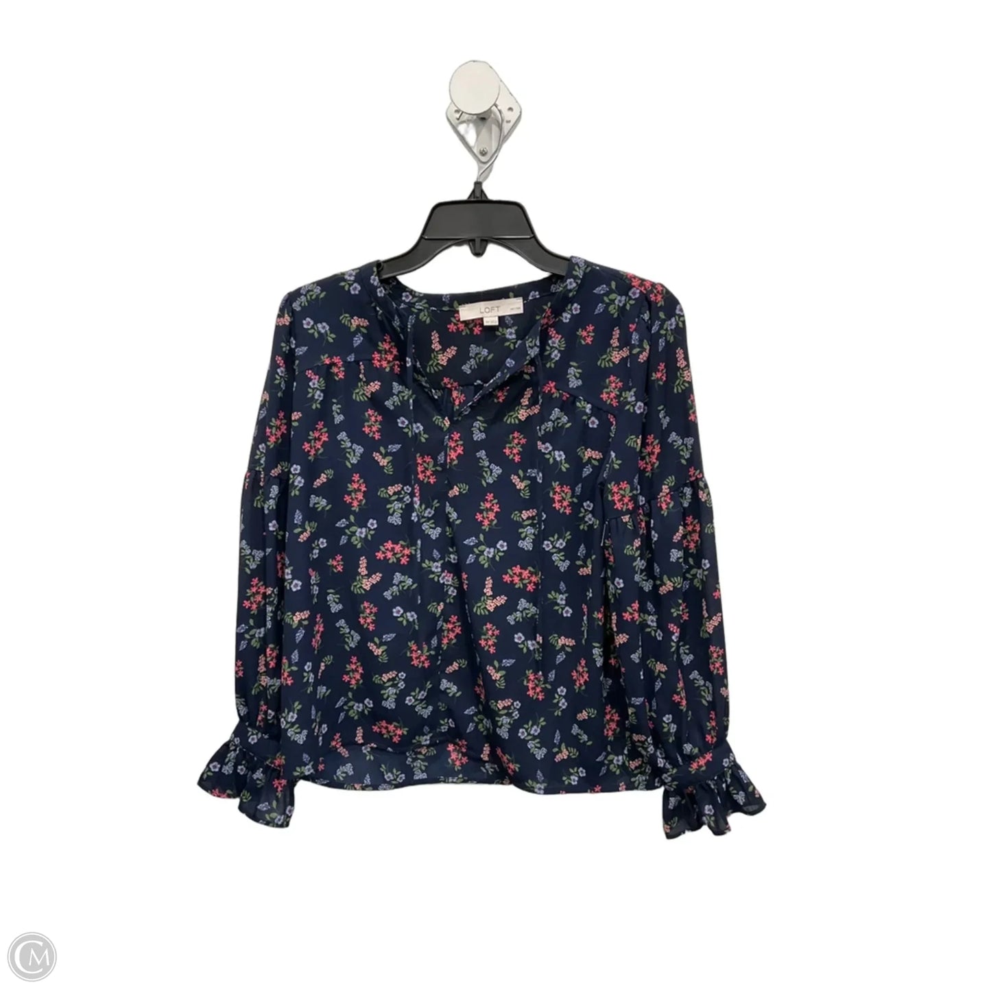 Top Long Sleeve By Loft In Navy, Size: Xsp