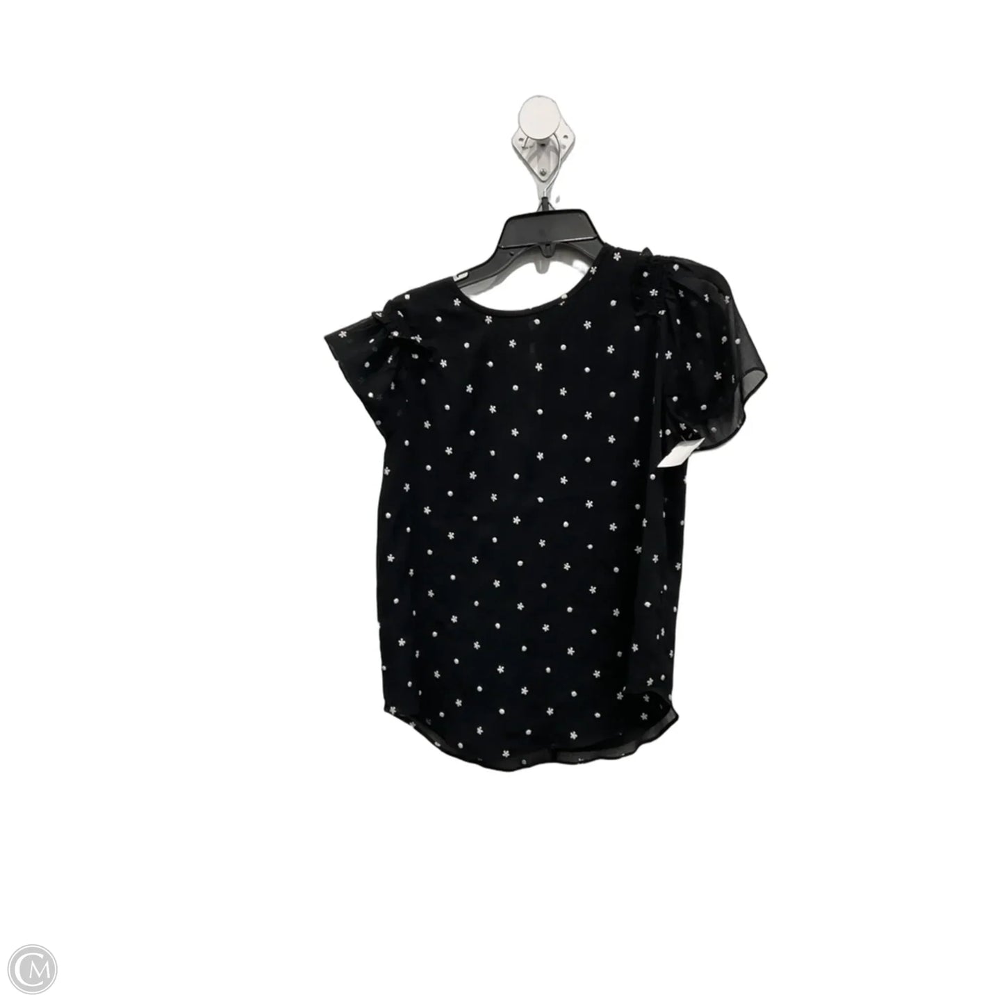 Top Short Sleeve By Ann Taylor In Black & White, Size: Xs