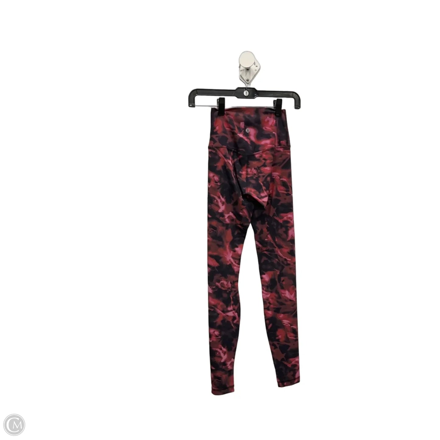 Athletic Leggings By Lululemon In Black & Red, Size: Xs