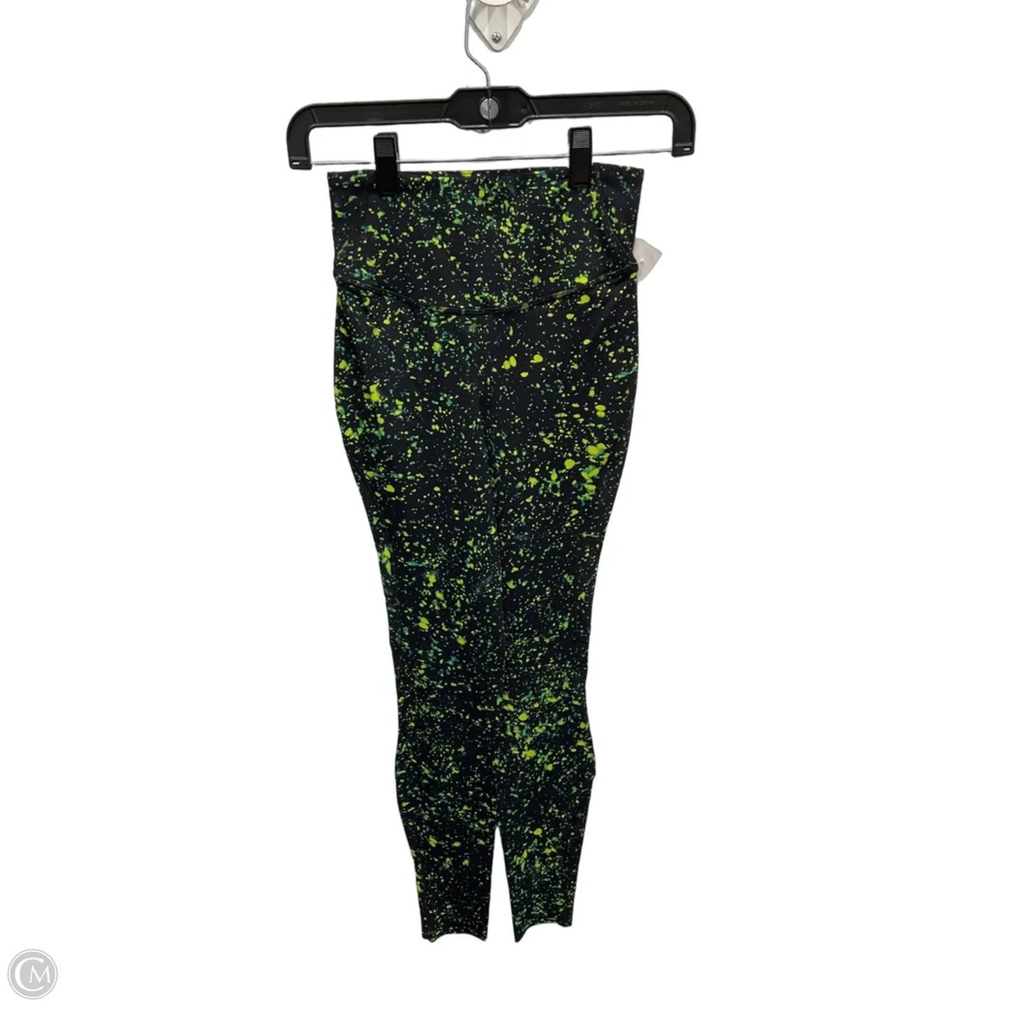 Athletic Leggings By Lululemon In Black & Green, Size: S