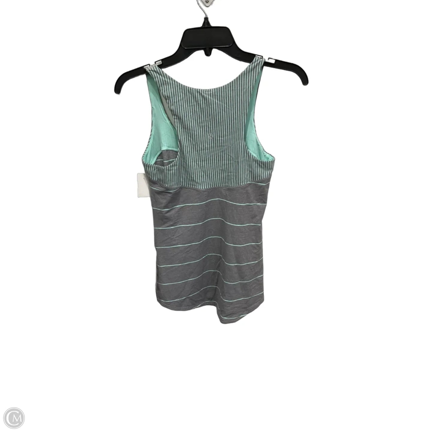 Athletic Tank Top By Lululemon In Green & Grey, Size: S
