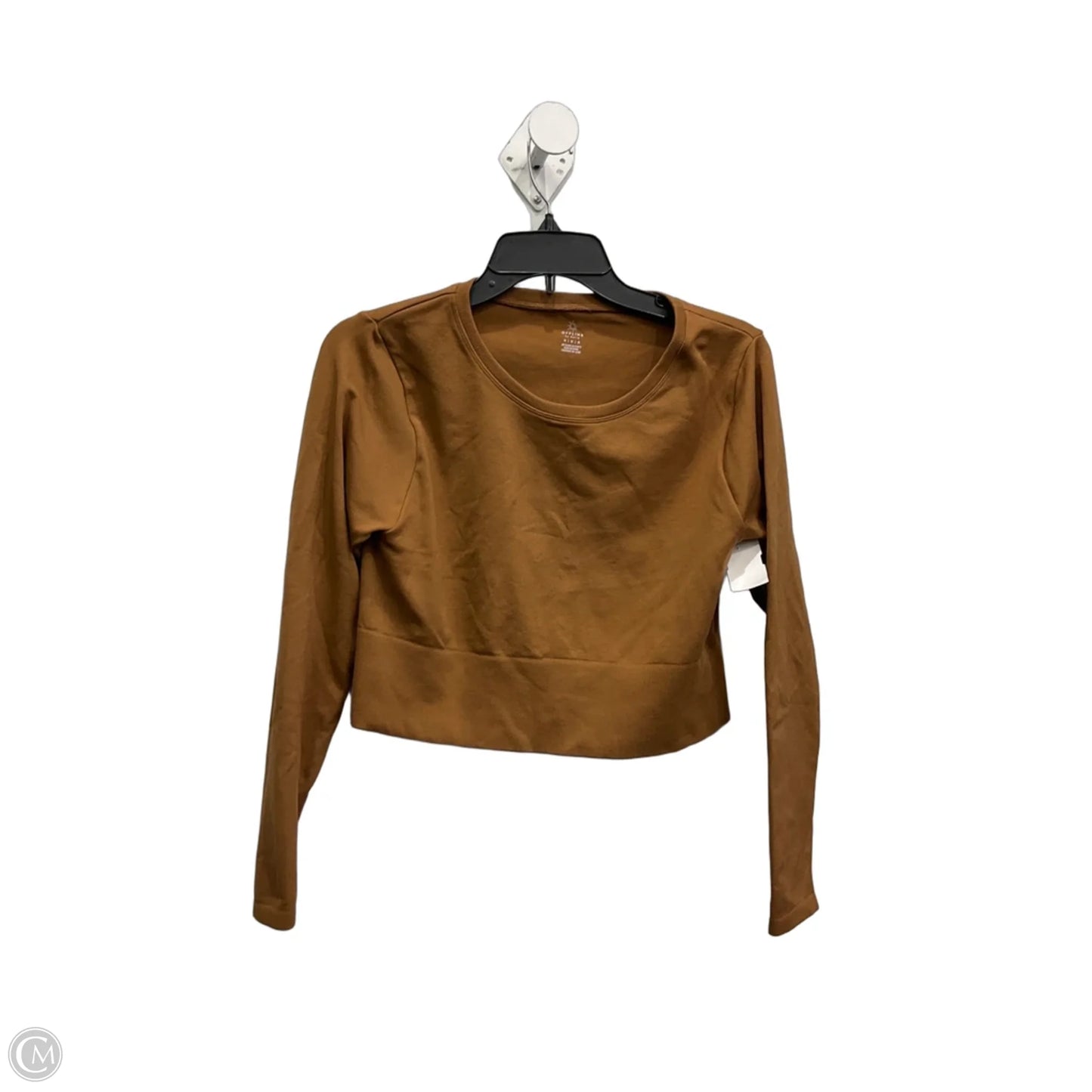 Athletic Top Long Sleeve Crewneck By Offline In Brown, Size: M