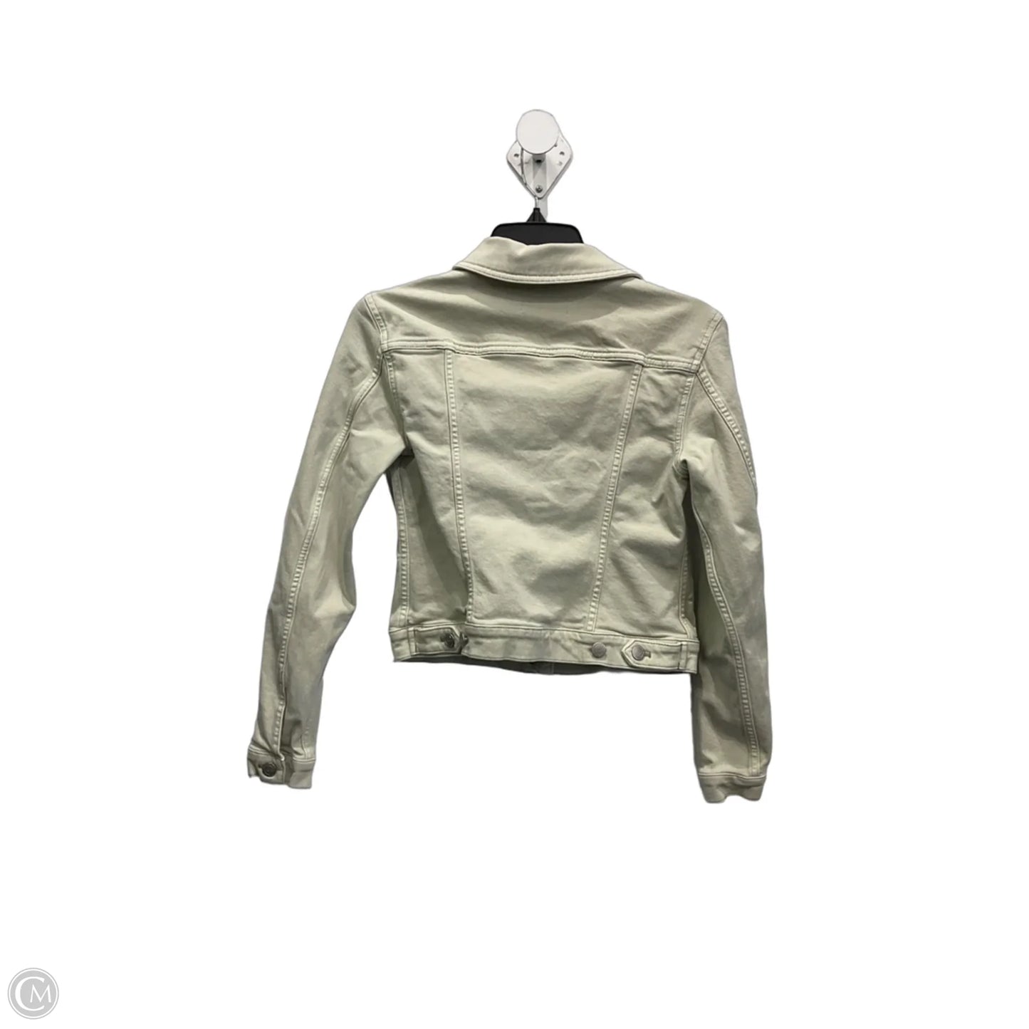 Jacket Denim By Loft In Green Denim, Size: Xs
