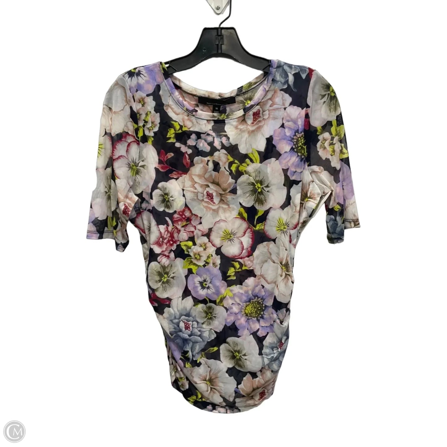 Tunic Short Sleeve By White House Black Market In Floral Print, Size: M