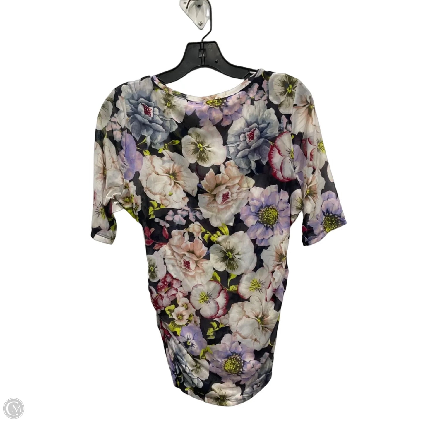 Tunic Short Sleeve By White House Black Market In Floral Print, Size: M