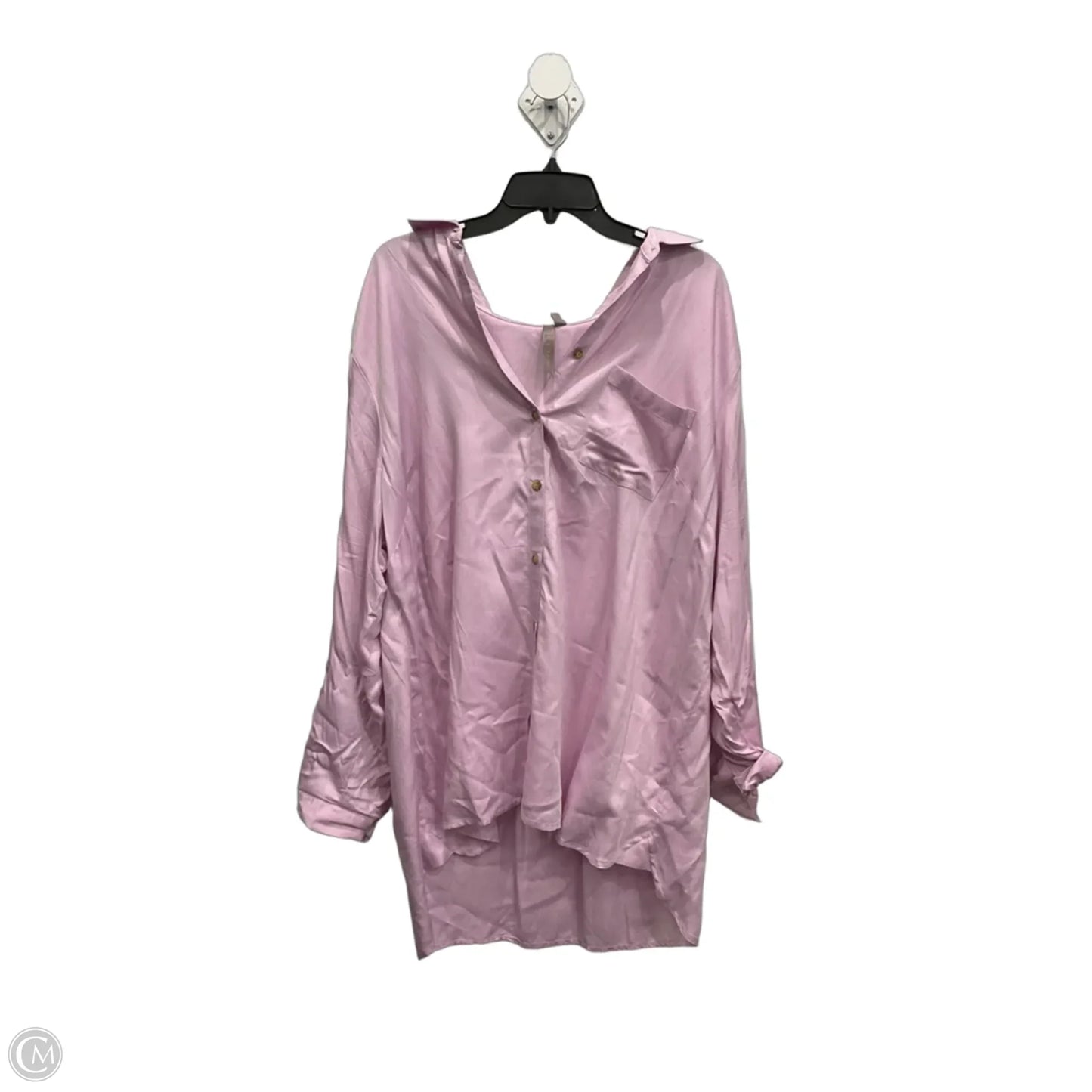 Blouse 3/4 Sleeve By Clothes Mentor In Pink, Size: 2x