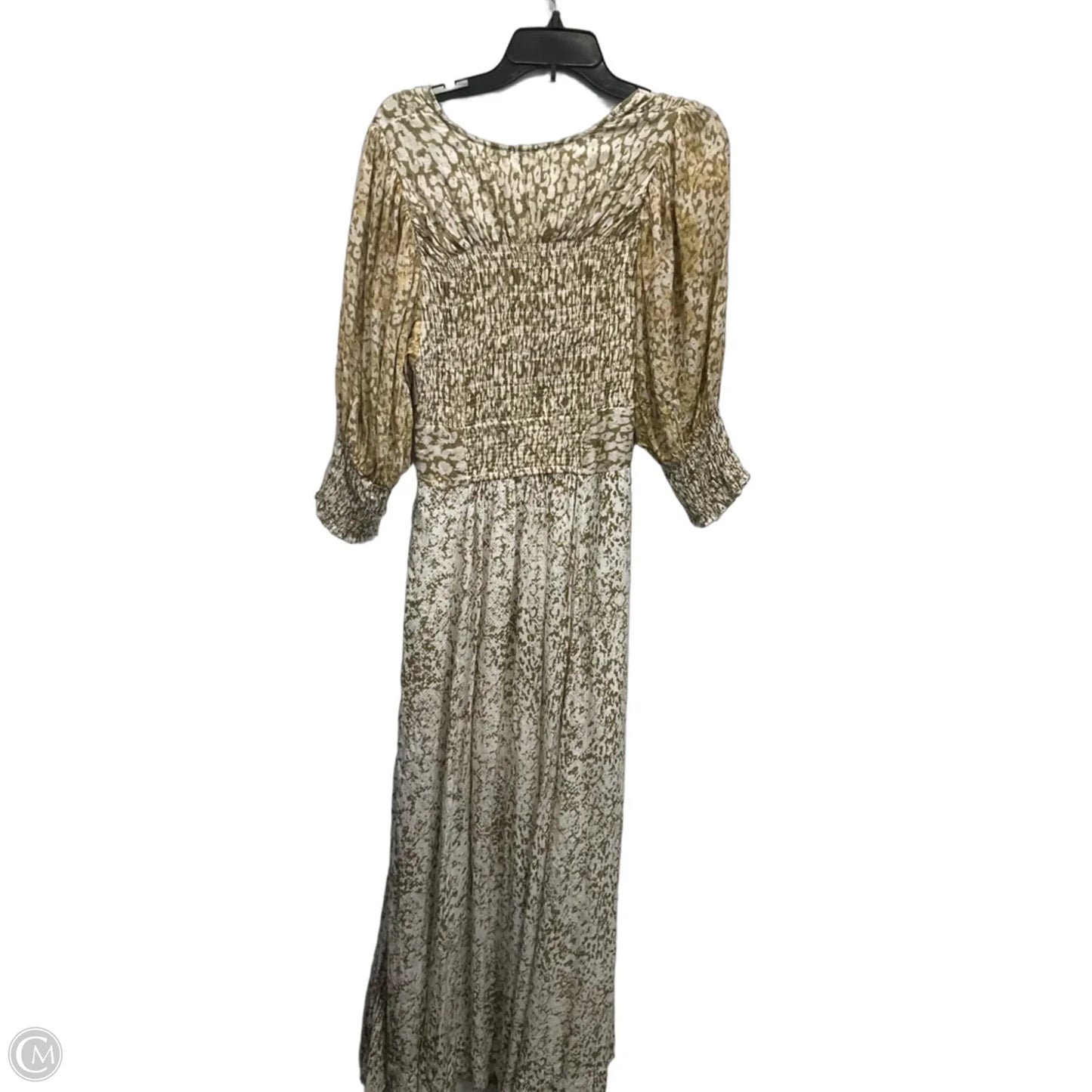 Dress Casual Maxi By Free People In Green & White, Size: L