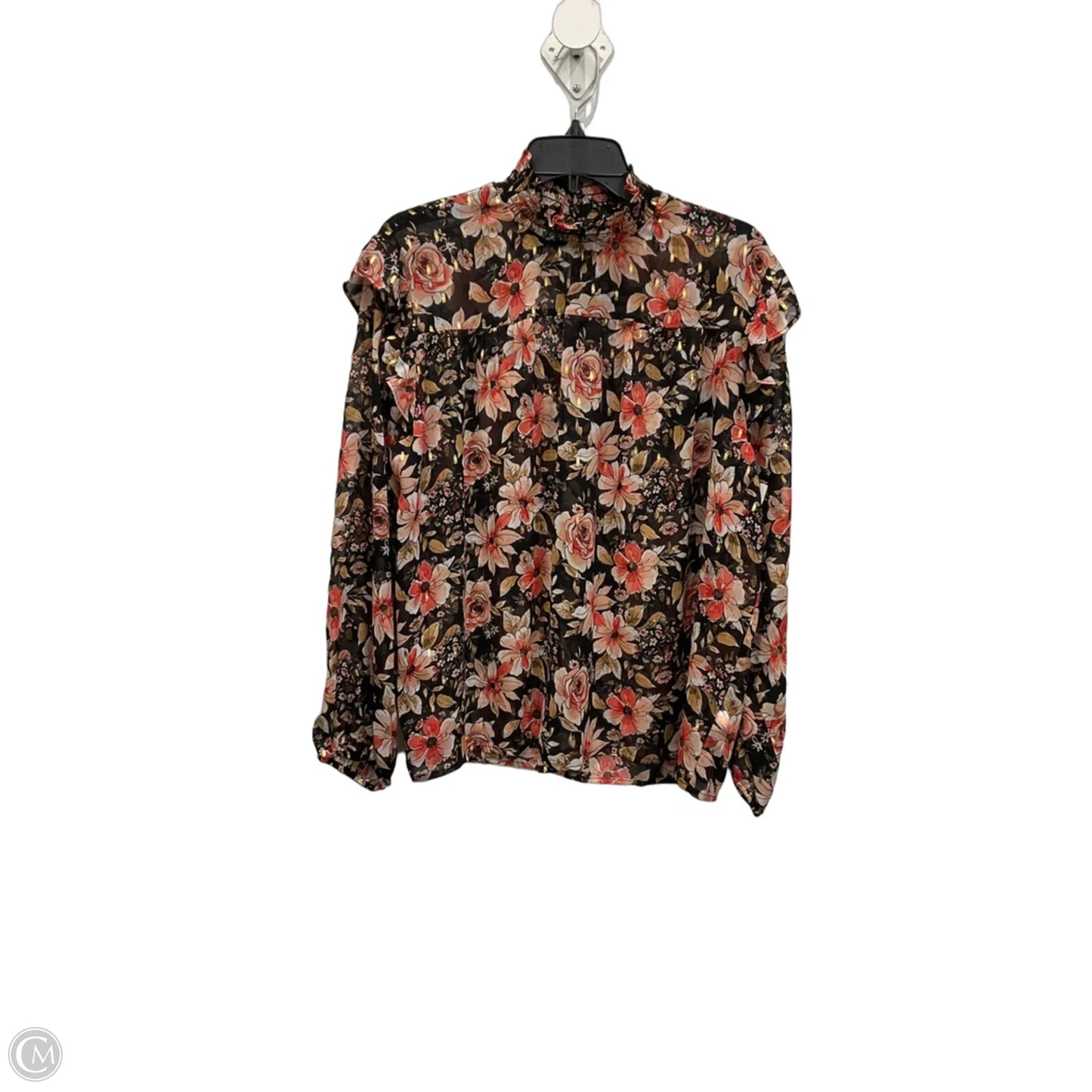Top Long Sleeve By Maurices In Floral Print, Size: Xl