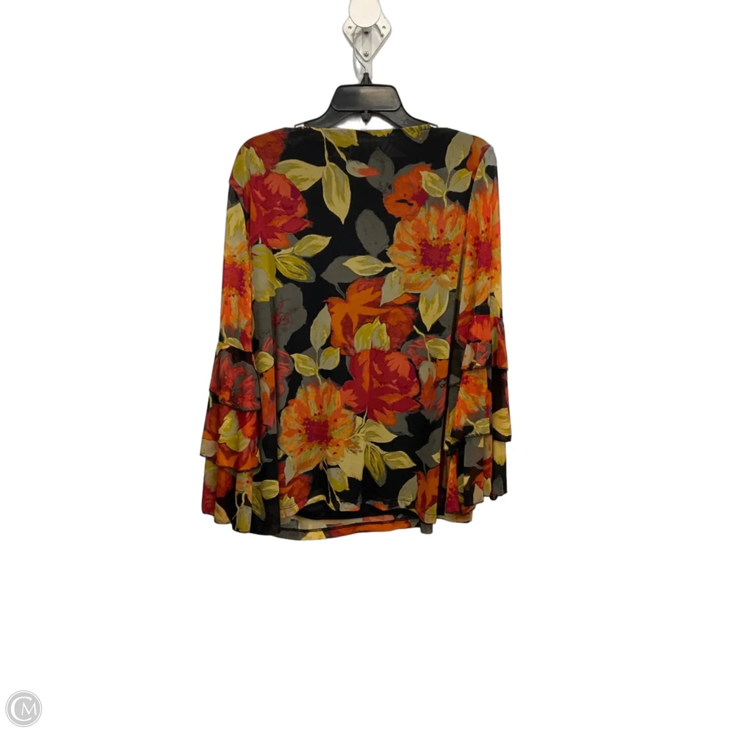 Top Long Sleeve By C Est. 1946 In Floral Print, Size: Xs
