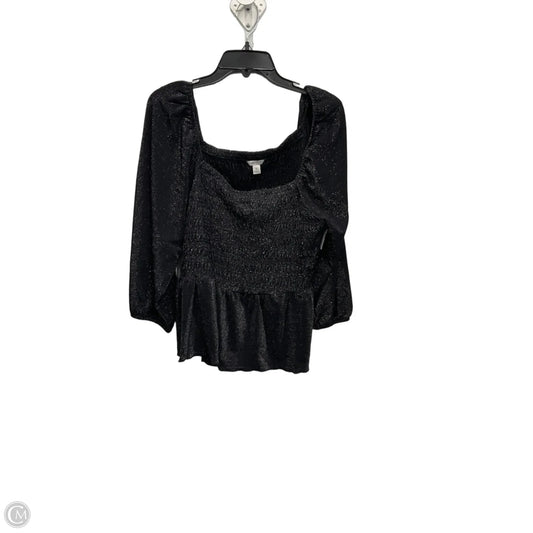 Top 3/4 Sleeve By Cato In Black, Size: Xl
