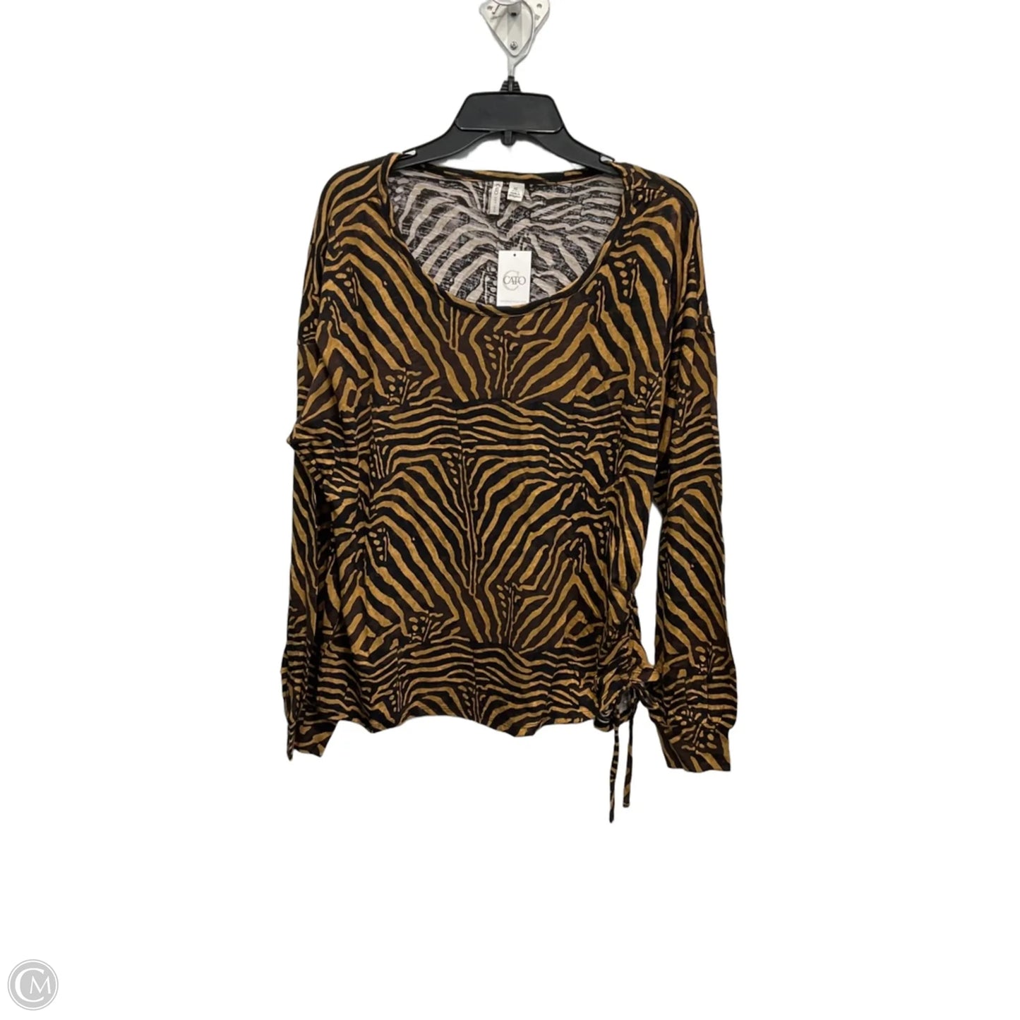 Top Long Sleeve By Cato In Animal Print, Size: Xl