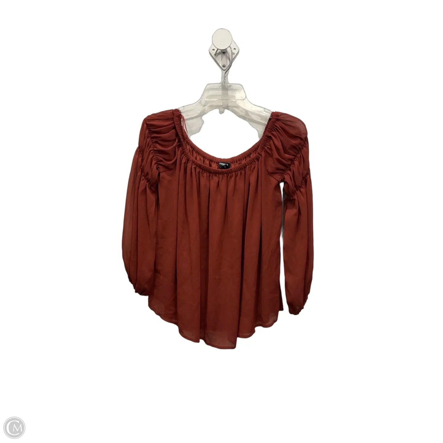 Top Long Sleeve By Express In Orange, Size: Xs