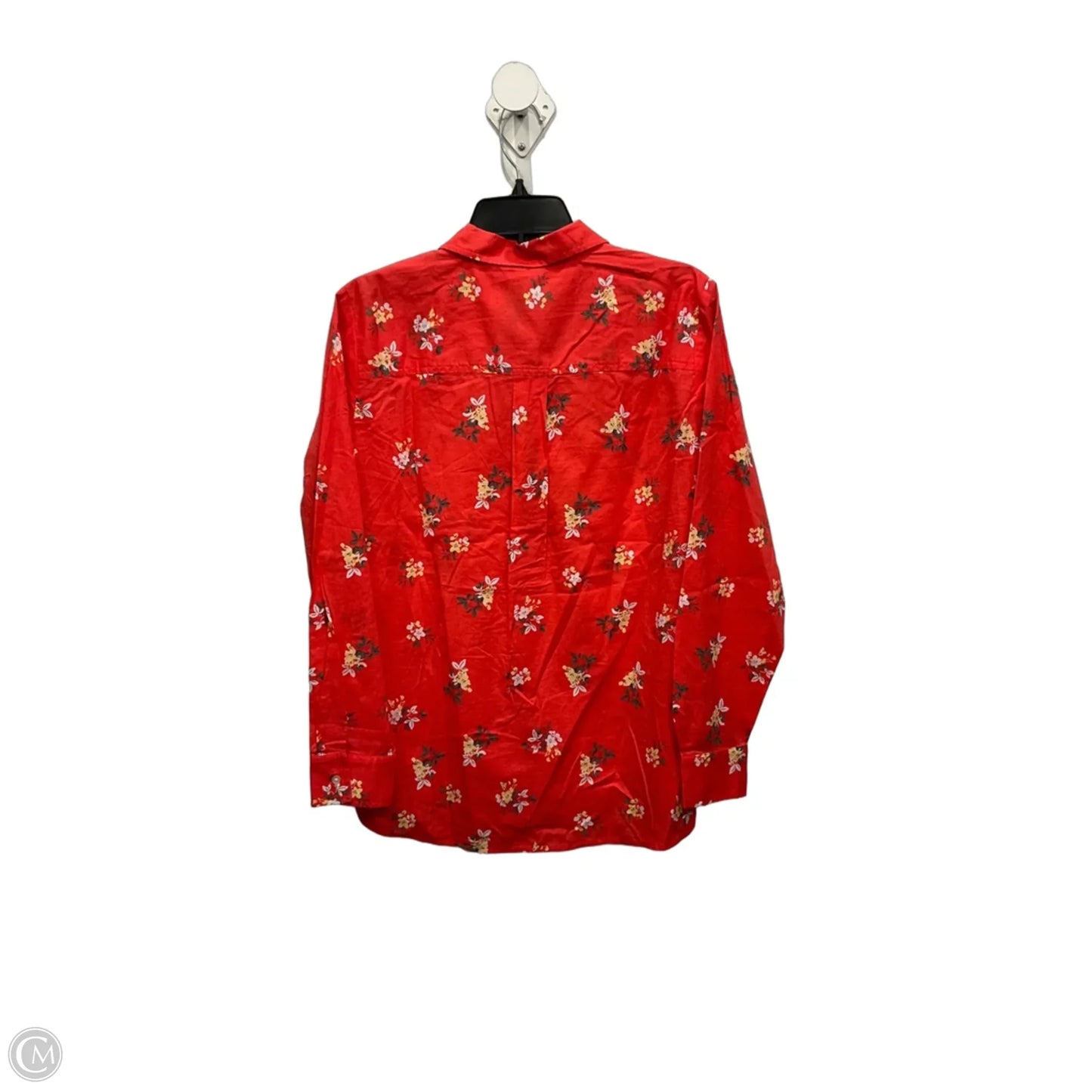 Blouse Long Sleeve By Loft In Floral Print, Size: M