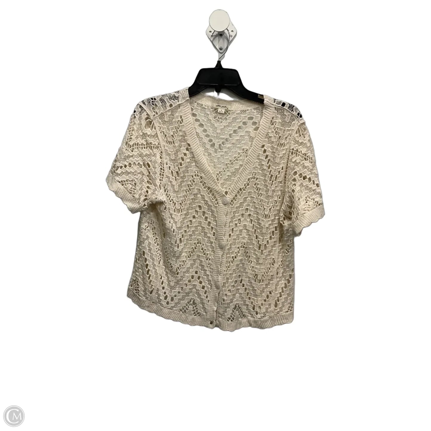 Cardigan By Ultra Pink In Ivory, Size: M