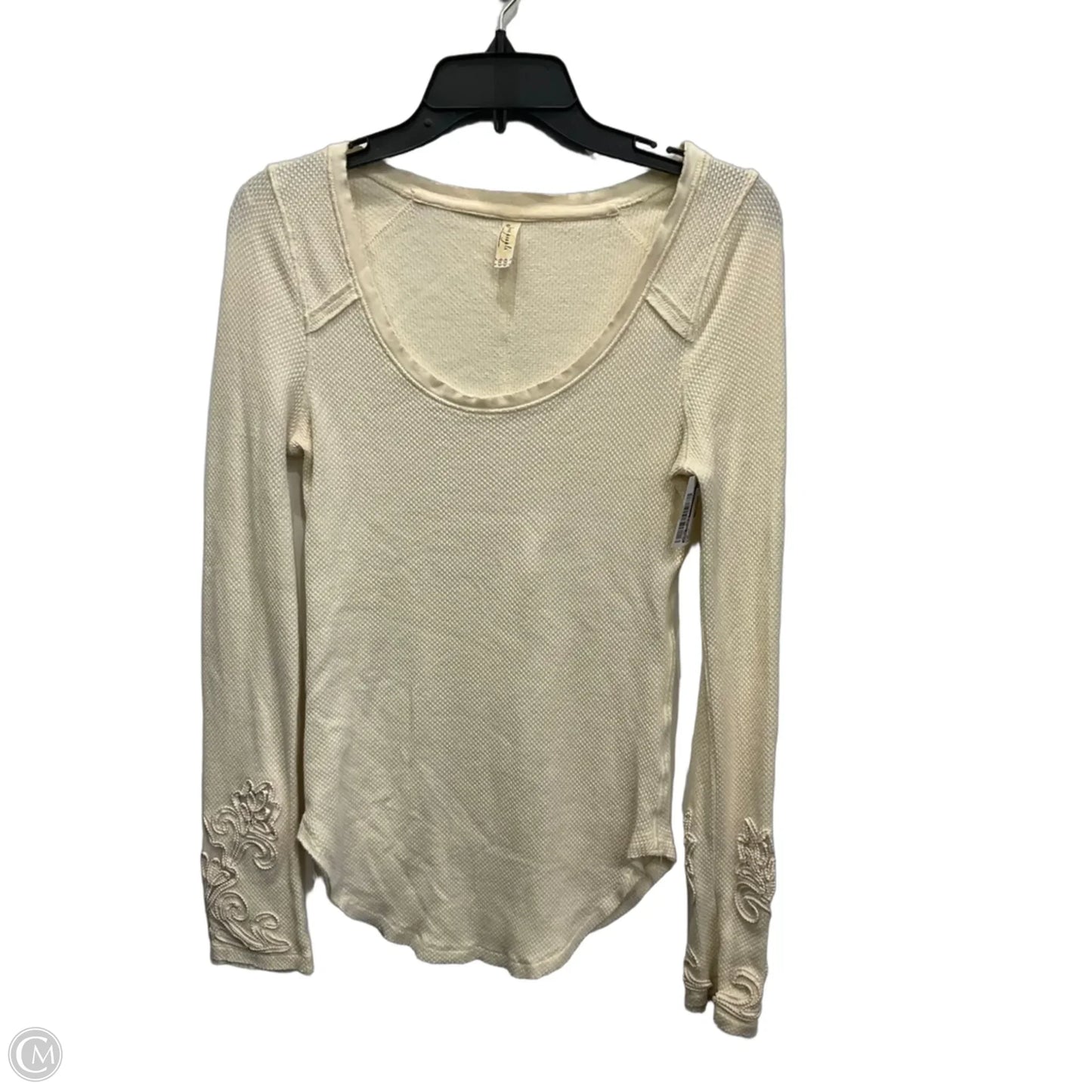 Top Long Sleeve By Free People In Cream, Size: M