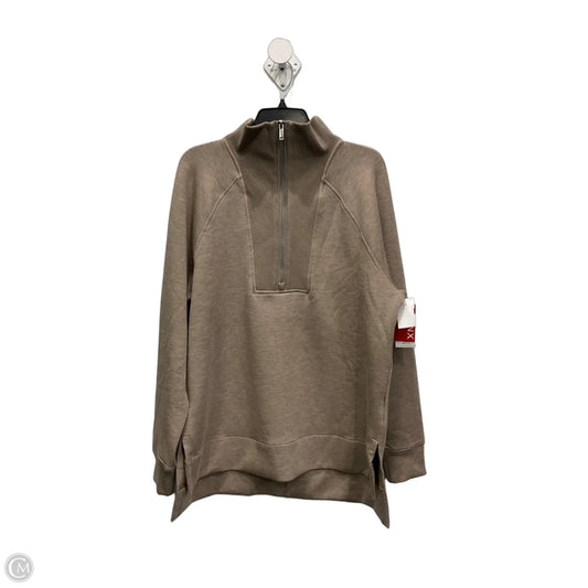 Athletic Sweatshirt Collar By Spanx In Brown, Size: L