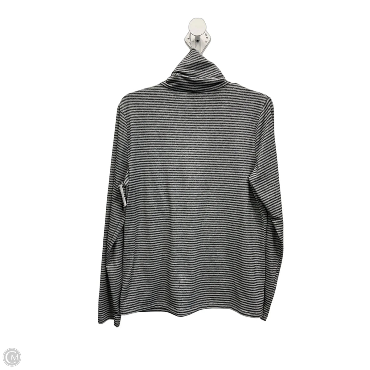 Top Long Sleeve By Talbots In Black & Grey, Size: L