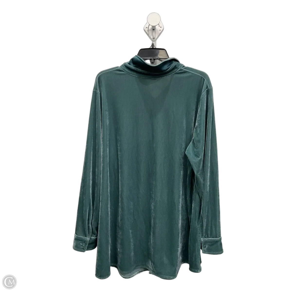 Blouse Long Sleeve By Soft Surroundings In Green, Size: 2x