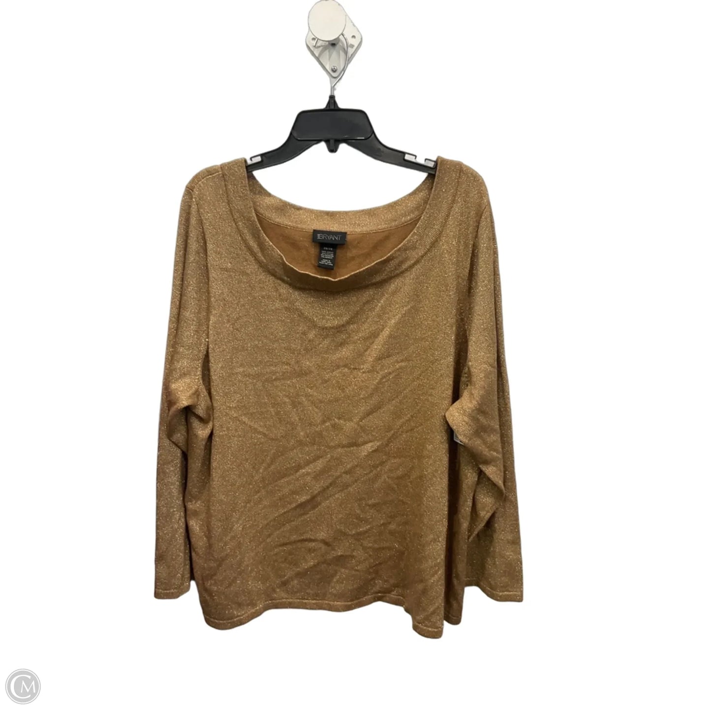 Top Long Sleeve By Lane Bryant In Gold, Size: 4x