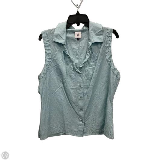 Blouse Sleeveless By Cabi In Blue, Size: L
