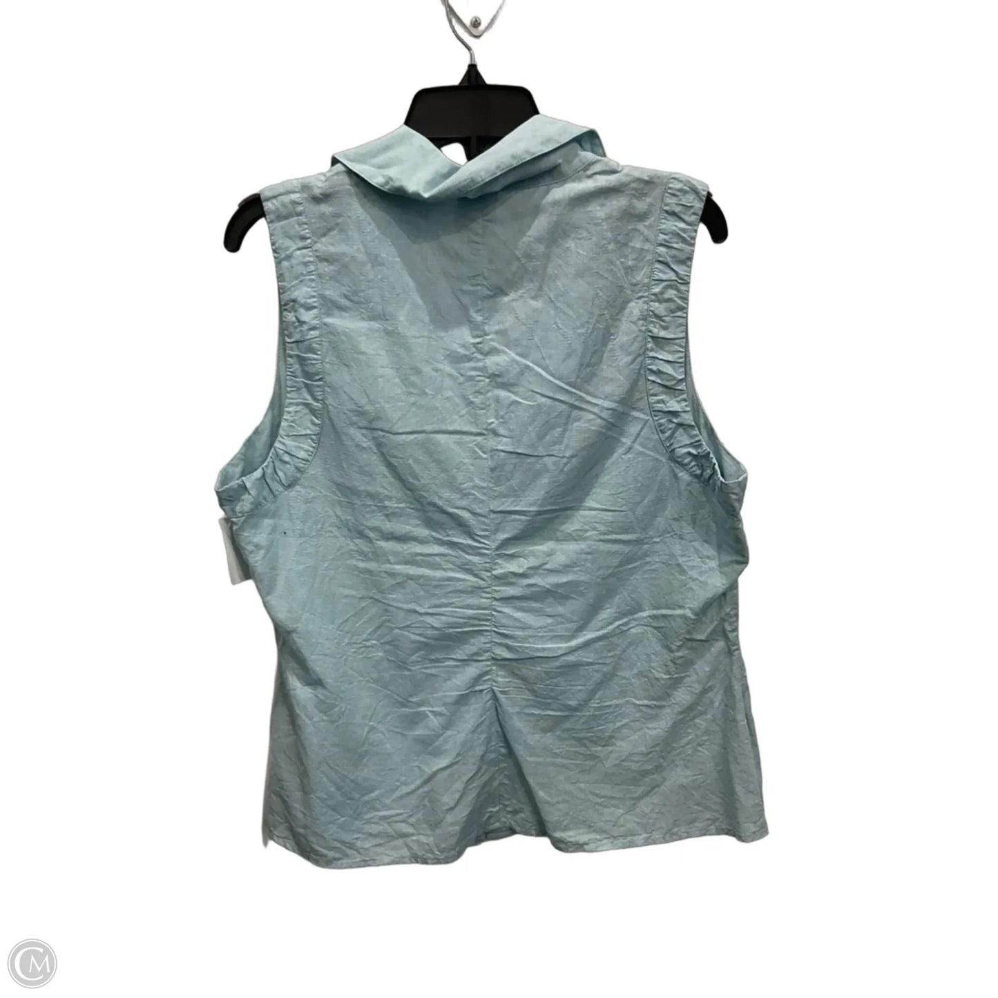 Blouse Sleeveless By Cabi In Blue, Size: L
