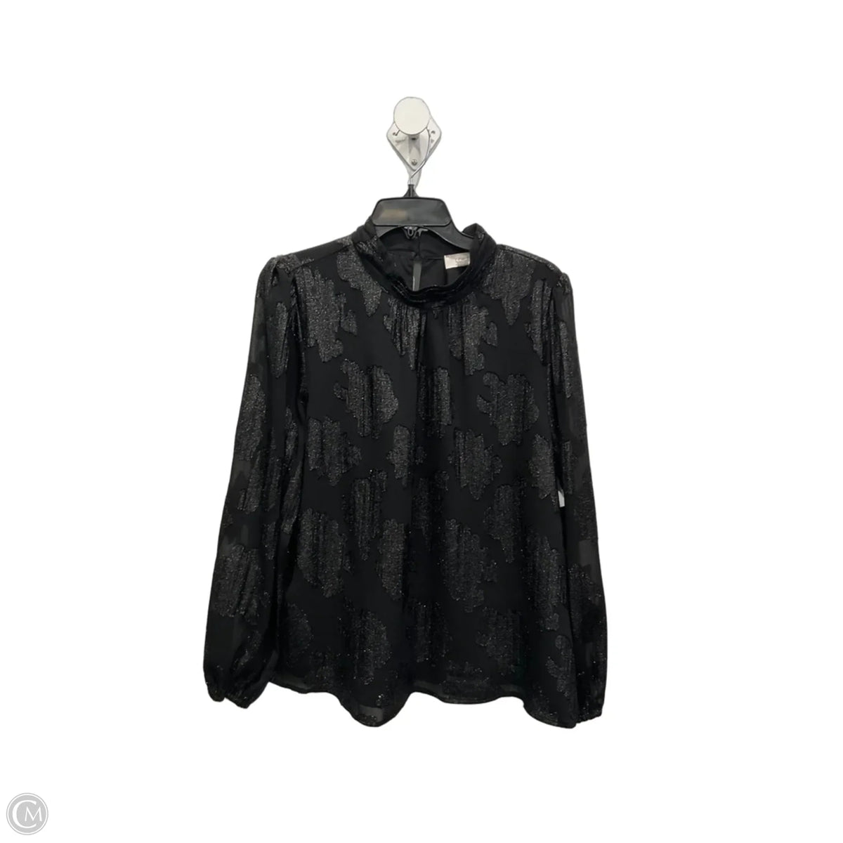 Blouse Long Sleeve By Loft In Black, Size: Xl