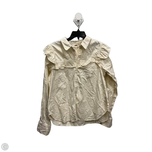 Blouse Long Sleeve By Free People In Cream, Size: M