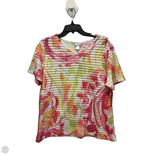 Top Short Sleeve By Christopher And Banks In Multi-colored, Size: Xlp