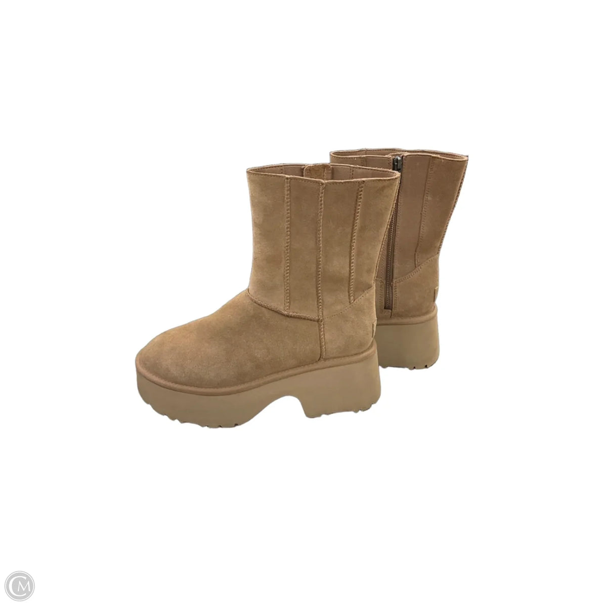 Boots Designer By Ugg In Brown, Size: 10