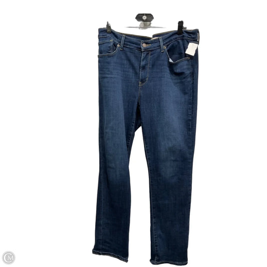 Jeans Straight By Levis In Blue Denim, Size: 12