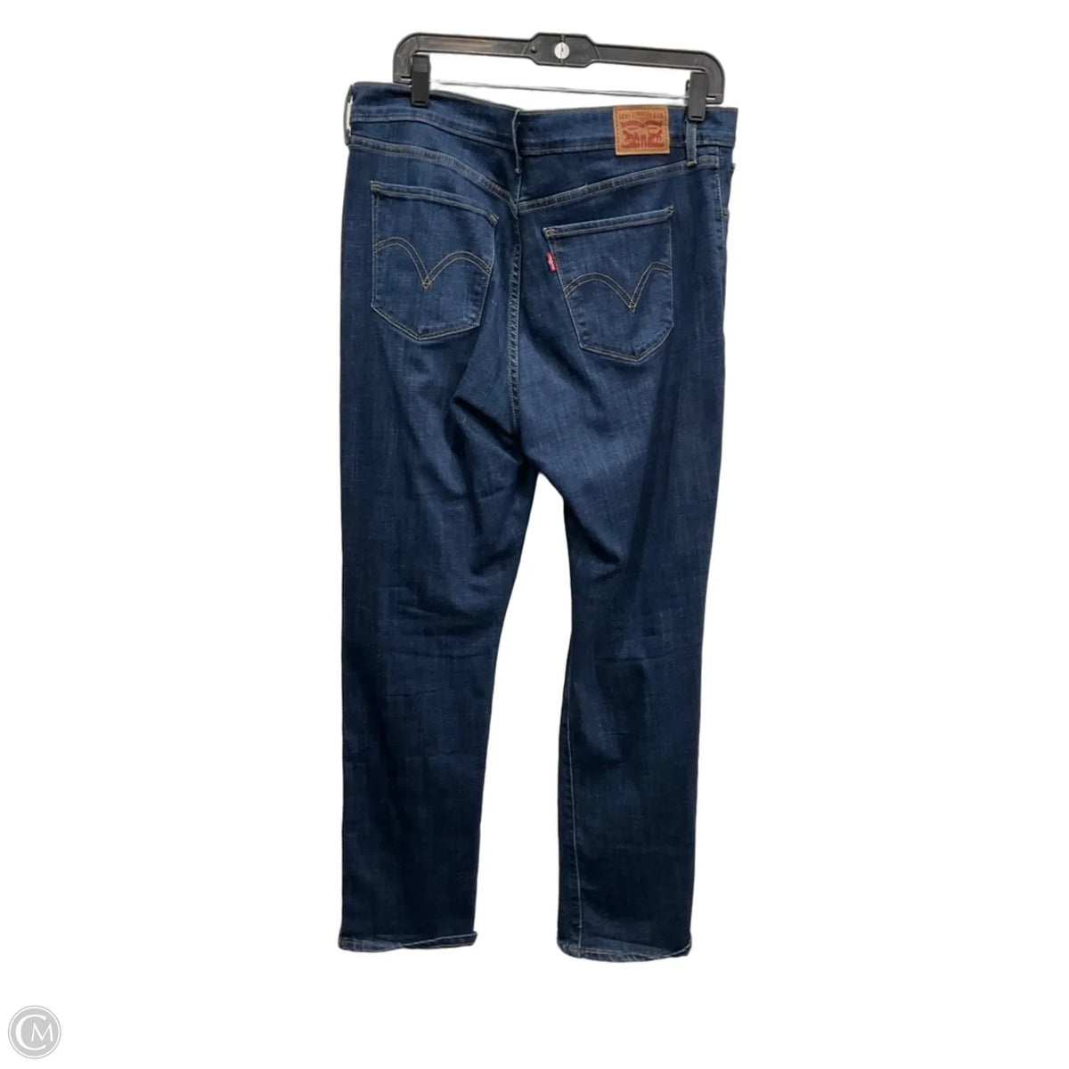 Jeans Straight By Levis In Blue Denim, Size: 12