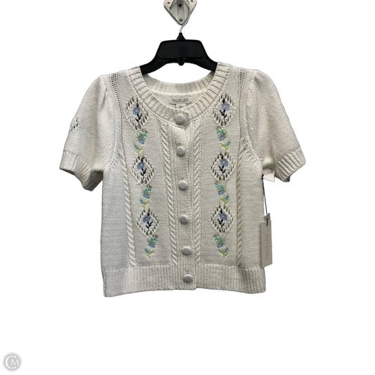 Blouse Short Sleeve By Rachel Zoe In White, Size: S