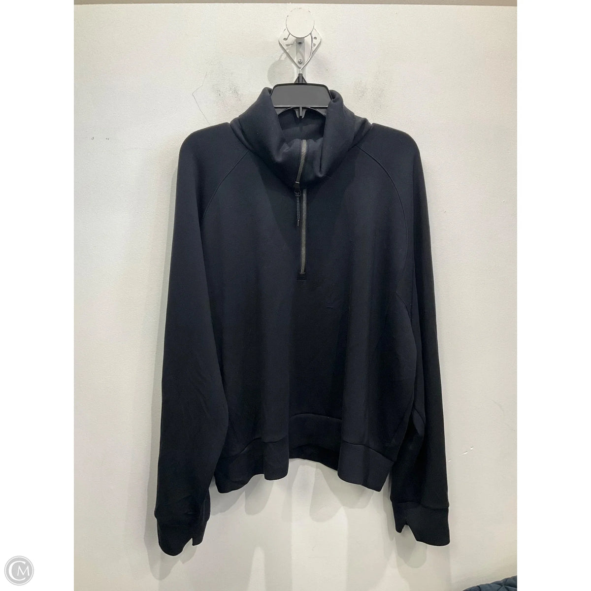 Athletic Sweatshirt Collar By Spanx In Black, Size: 3x