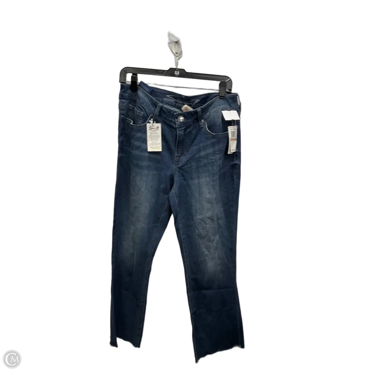 Jeans Flared By Seven 7 In Blue Denim, Size: 12