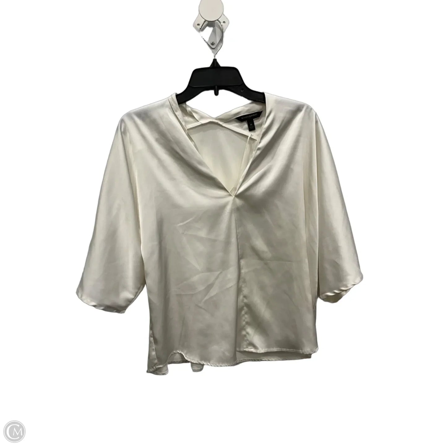 Top Short Sleeve By Banana Republic In White, Size: Mp