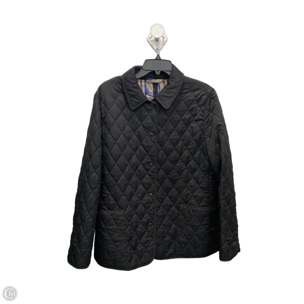 Jacket Luxury Designer By Burberry In Black, Size: M