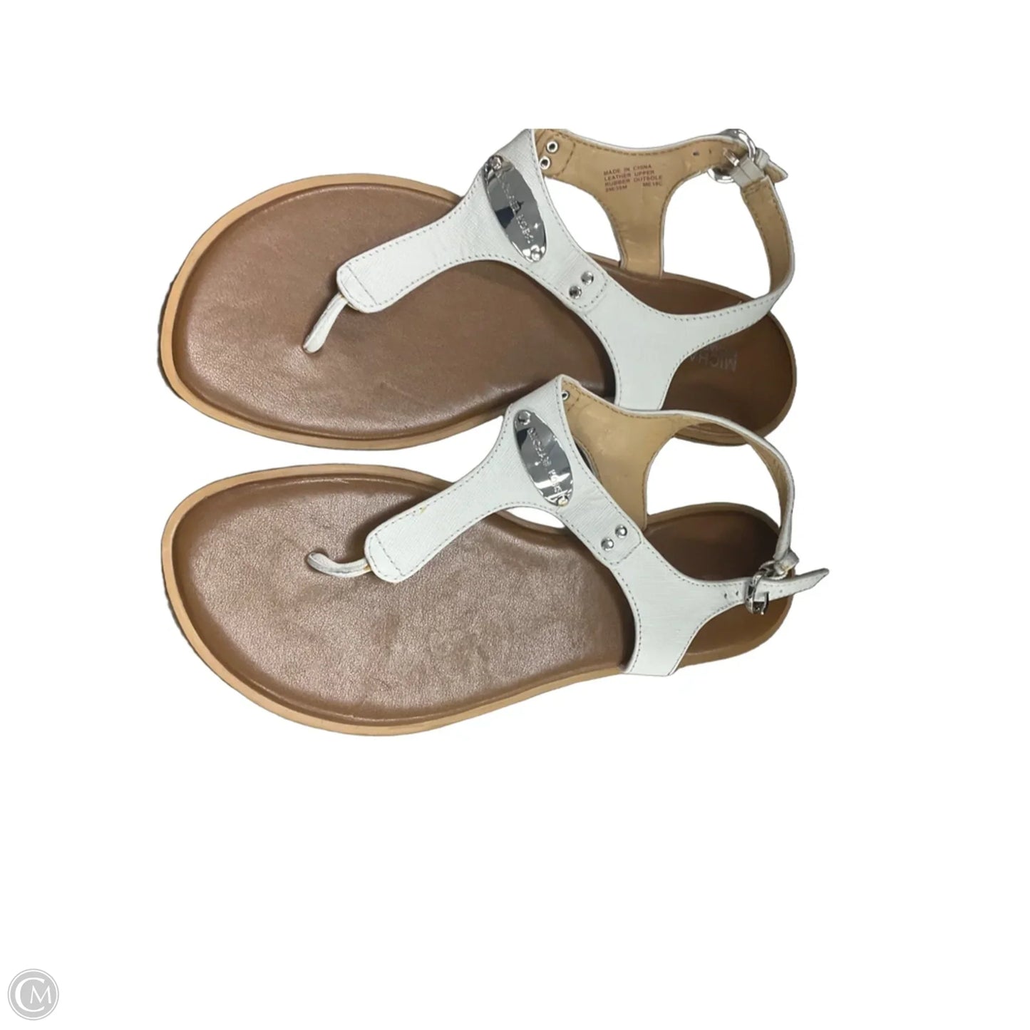 Sandals Flats By Michael By Michael Kors In White, Size: 9