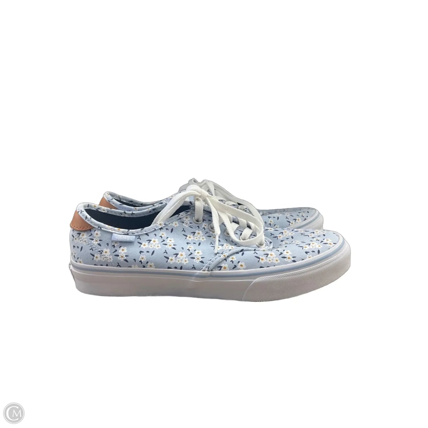 Shoes Sneakers By Vans In Blue & White, Size: 9.5