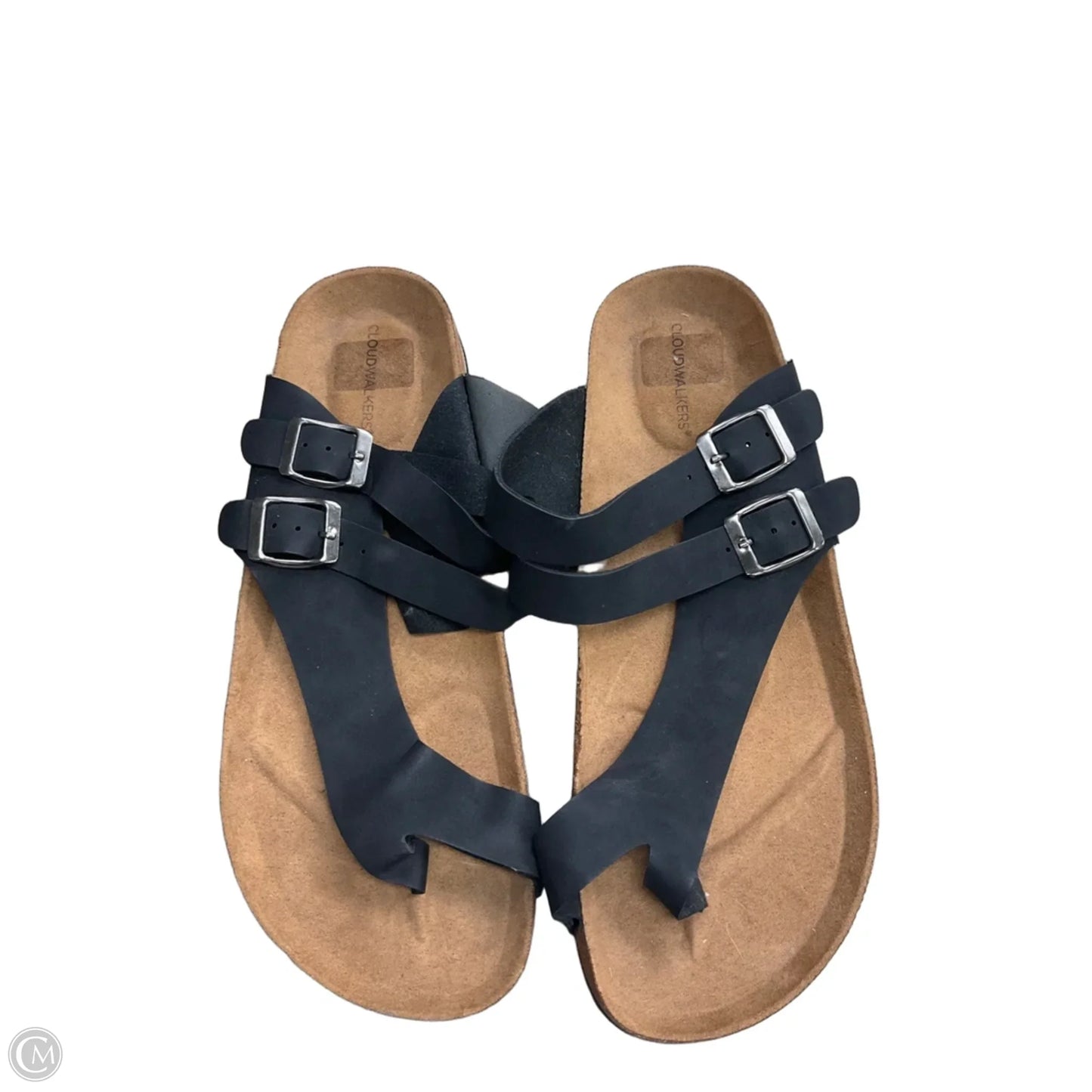 Sandals Flats By Cloudwalkers In Black & Brown, Size: 11