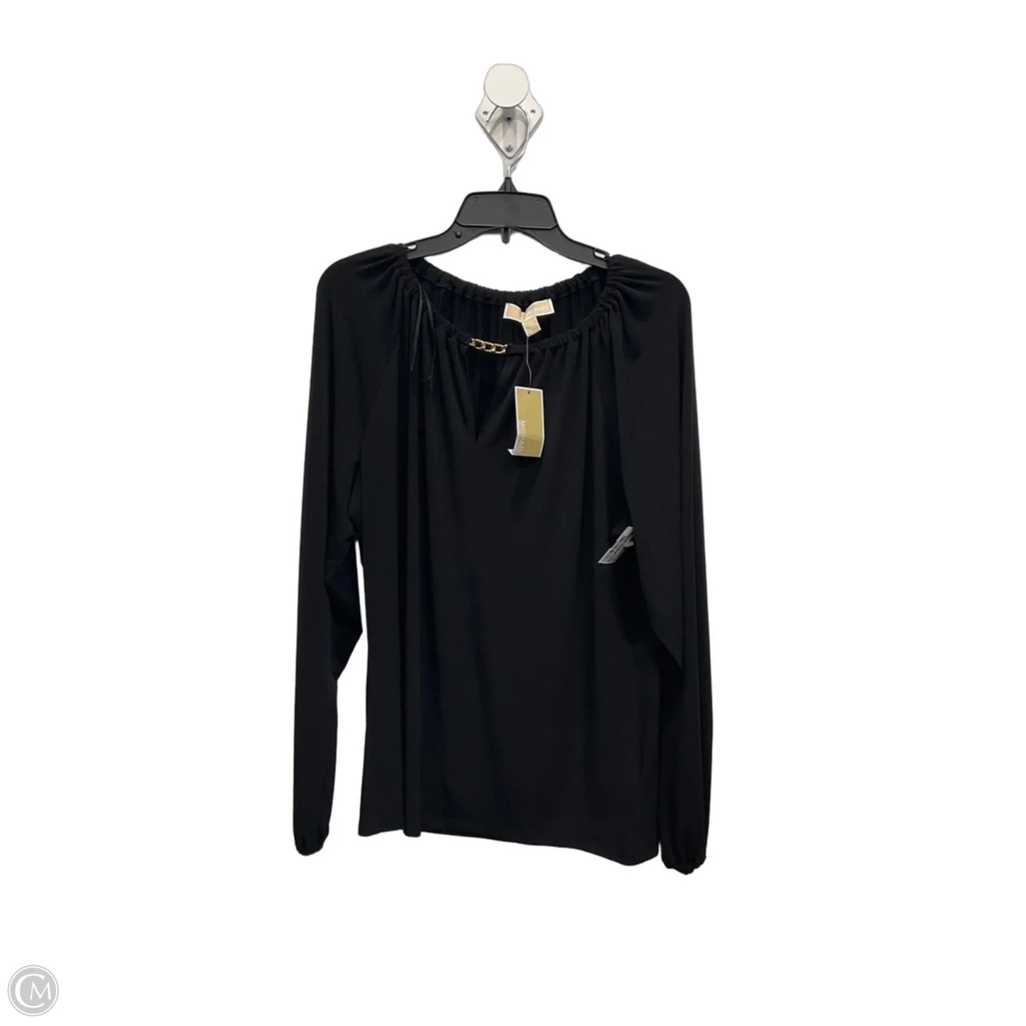Top Long Sleeve By Michael By Michael Kors In Black, Size: L
