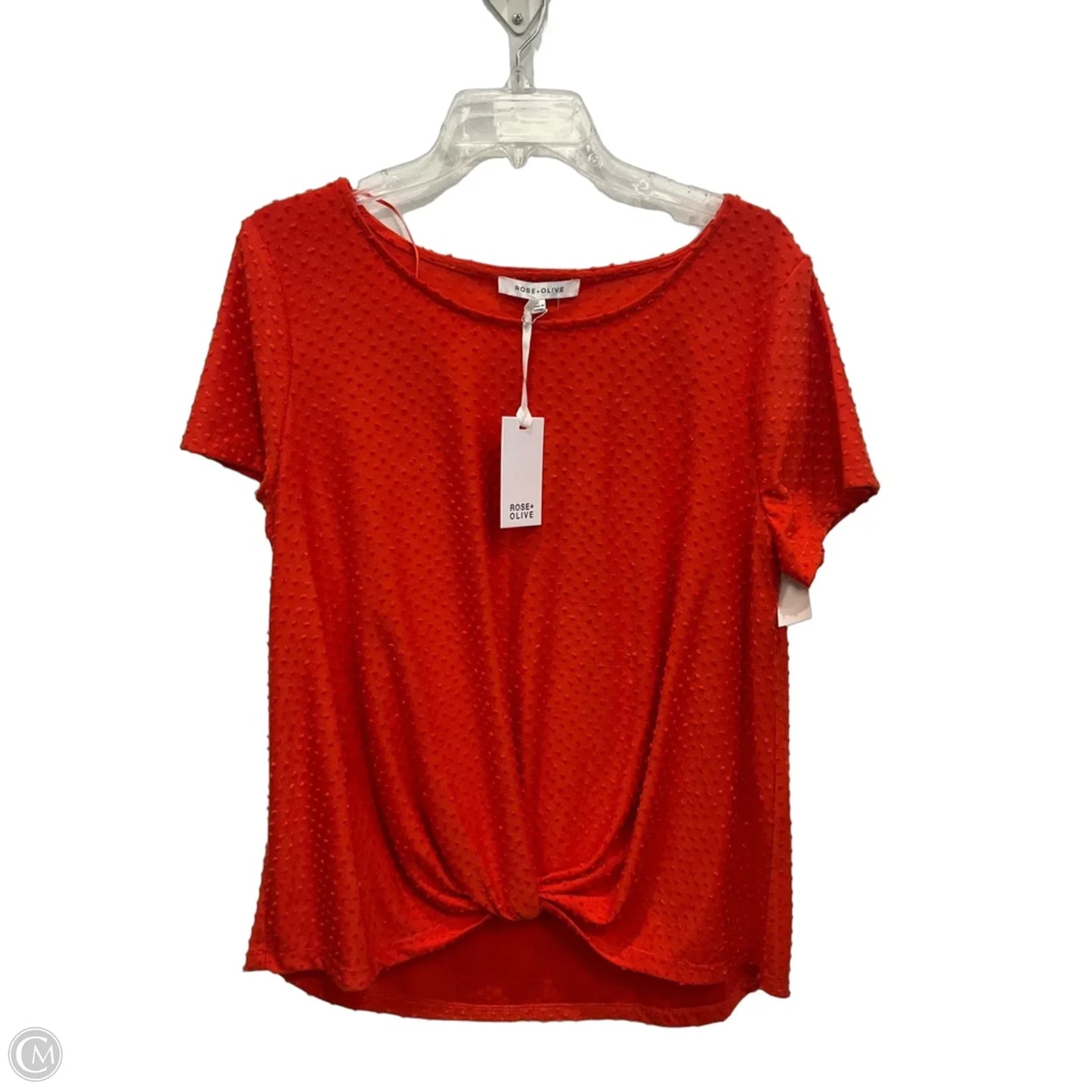 Top Short Sleeve By Rose And Olive In Orange, Size: L