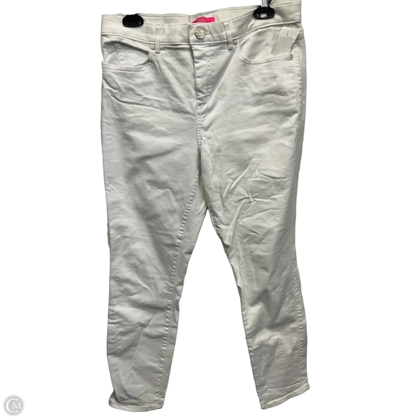 Pants Designer By Lilly Pulitzer In White Denim, Size: 12