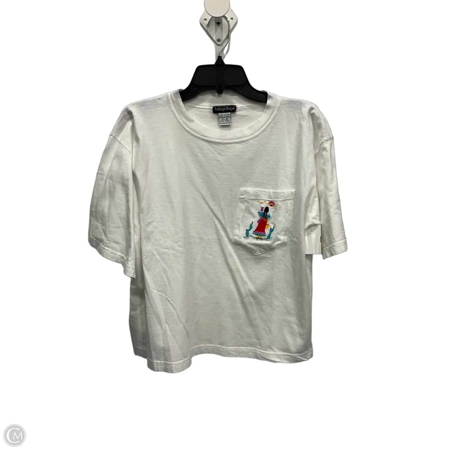 Top Short Sleeve By Ashleigh Morgan In White, Size: M